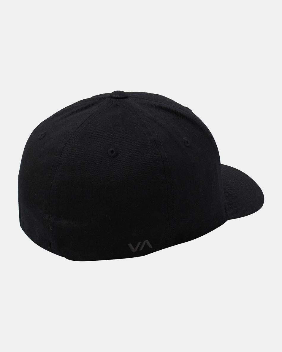 Sombreros Rvca Flex Fit Hombre Negras | BCOSO96983