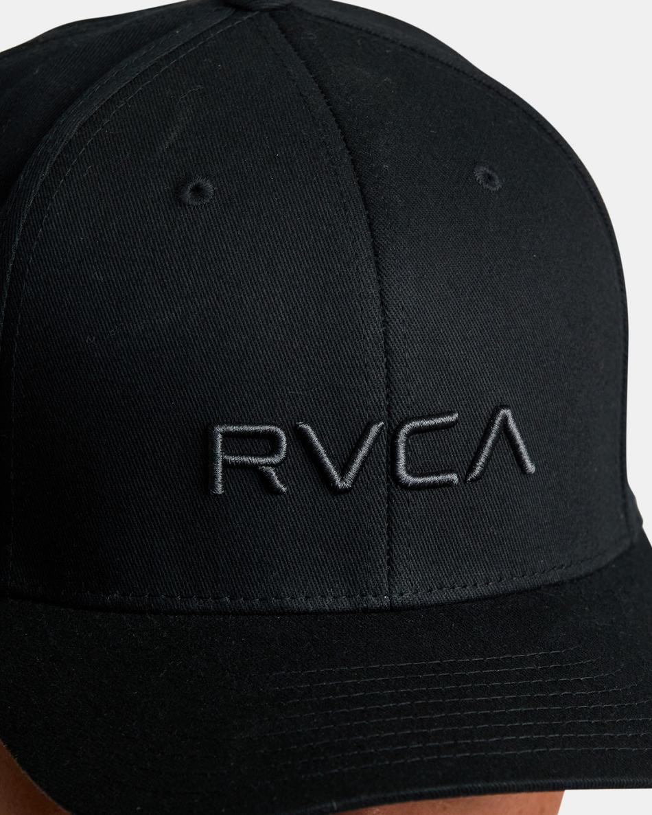 Sombreros Rvca Flex Fit Hombre Negras | BCOSO96983