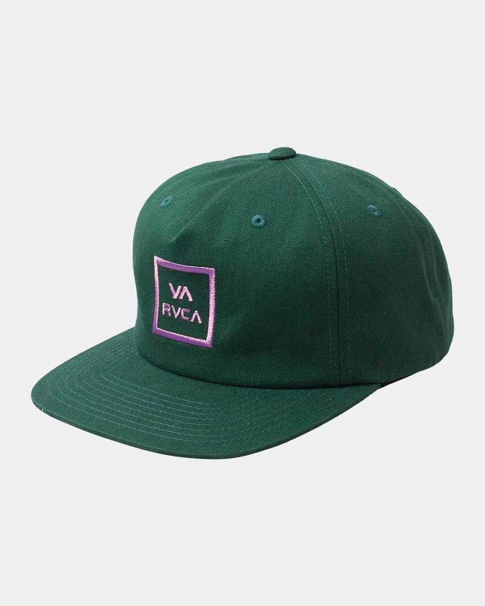 Sombreros Rvca Freeman Snapback Hombre Verde | COJVR84535