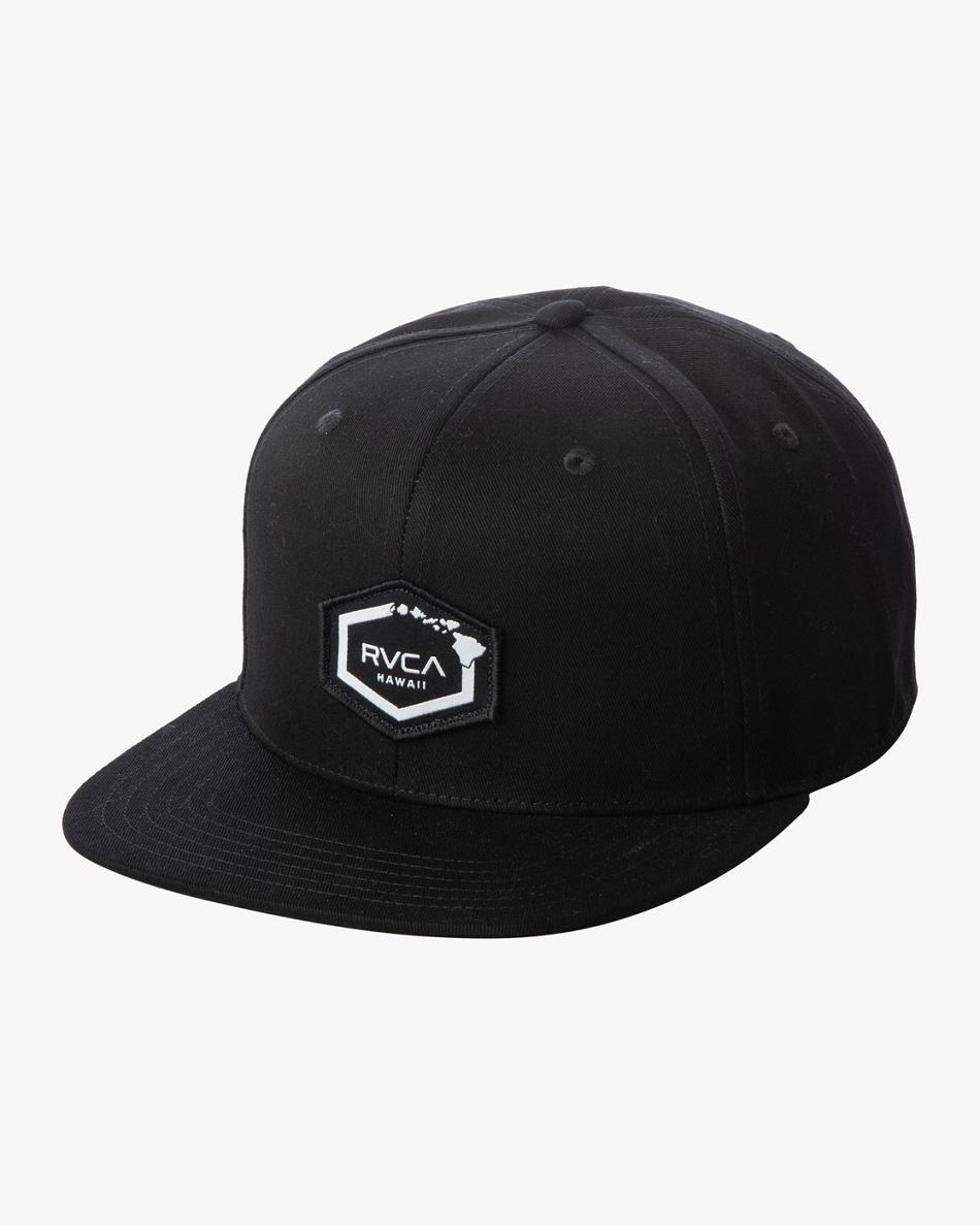 Sombreros Rvca Island Hex Snapback Hombre Negras | FCOUI19848