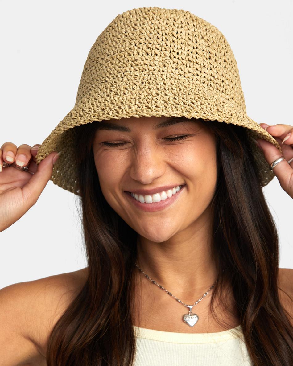 Sombreros Rvca Laguna Straw Bucket Mujer Natural | CONZX99261