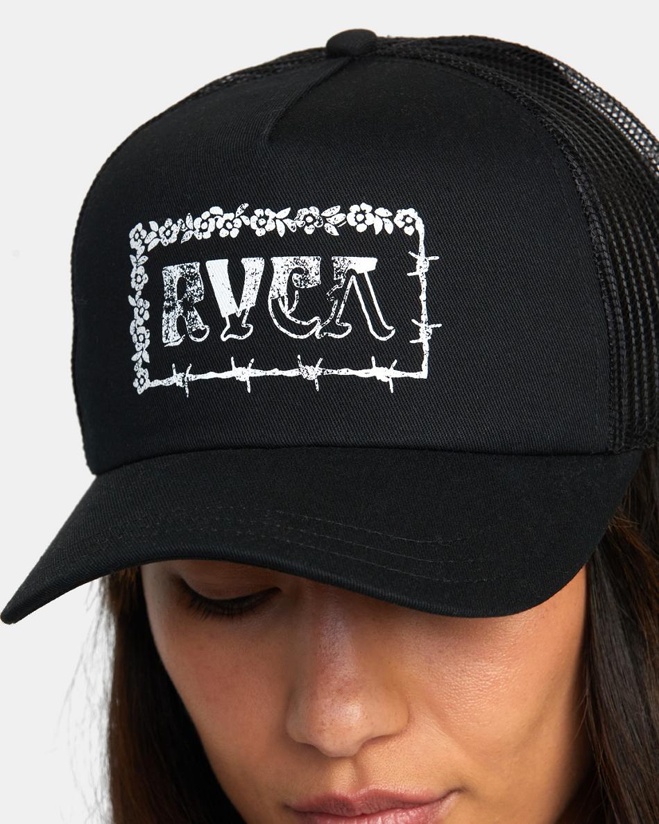 Sombreros Rvca Overgrown Trucker Mujer Negras | GCOUC25234