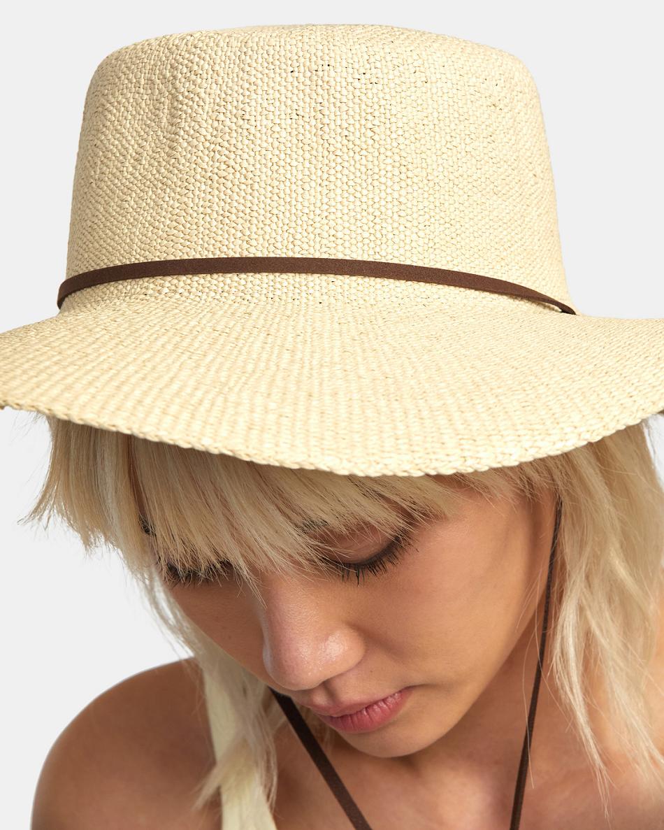 Sombreros Rvca Puerto Straw Mujer Marrones Claro | SCOVO32802