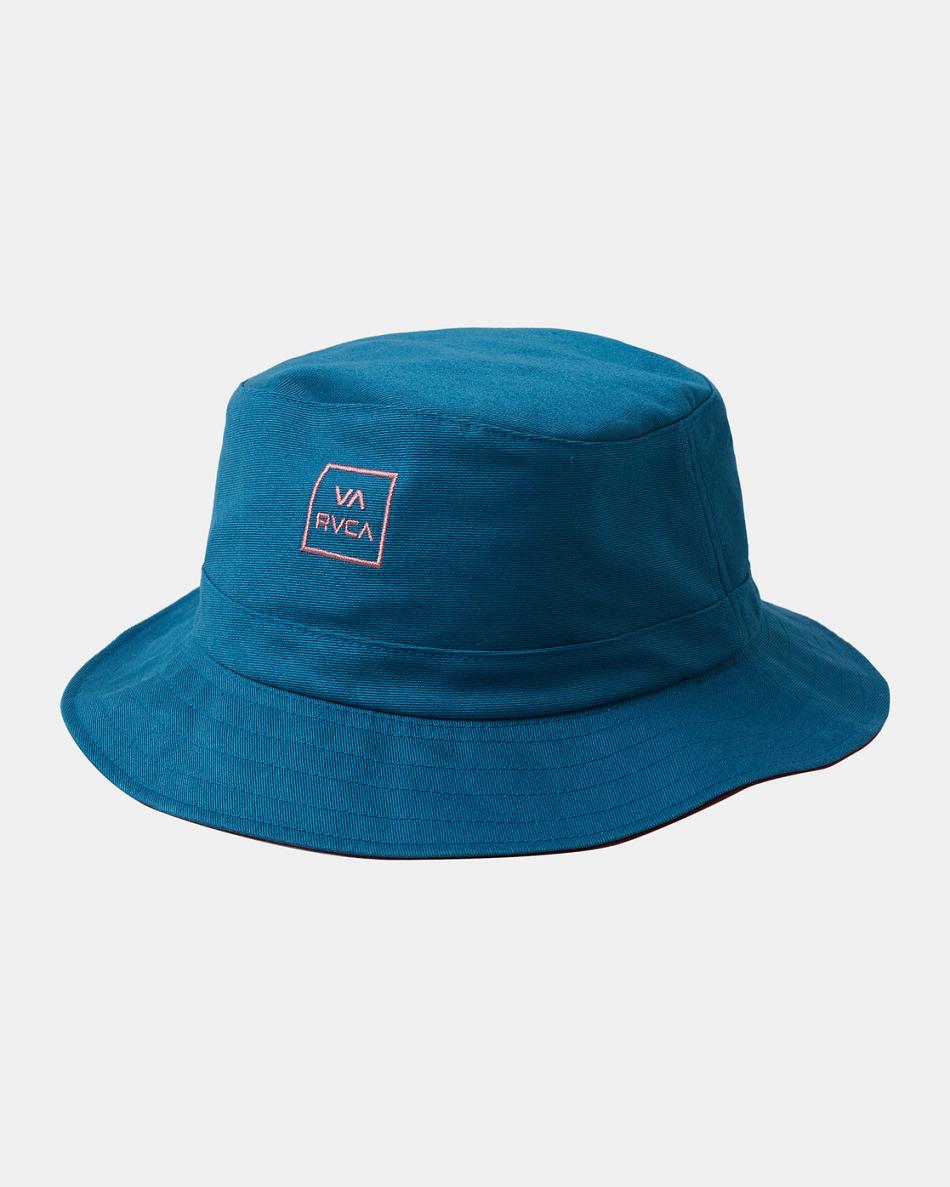 Sombreros Rvca Reversible Bucket Hombre Azules | YCOVQ59182