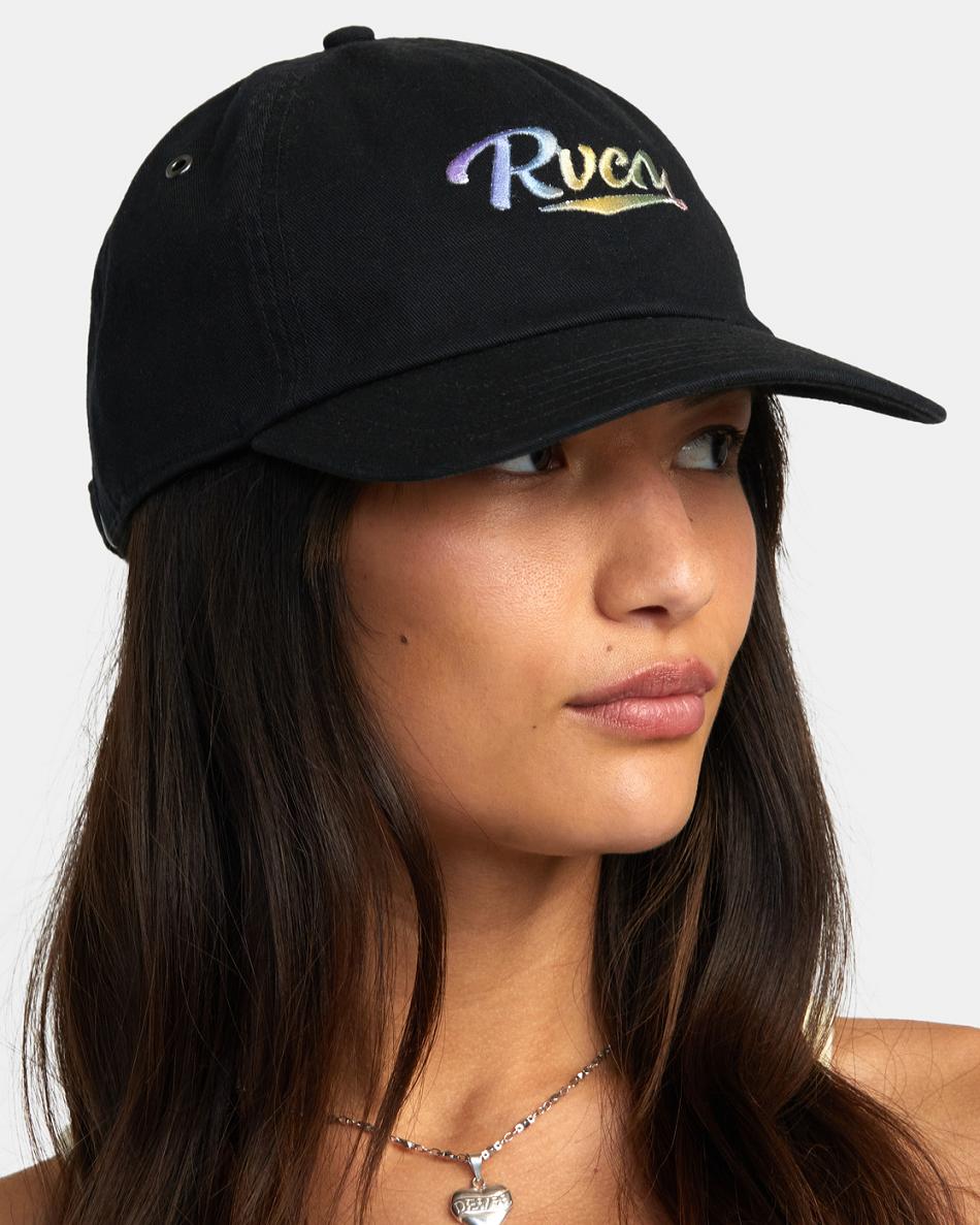 Sombreros Rvca Staple Dad Mujer Negras | GCOEC40587