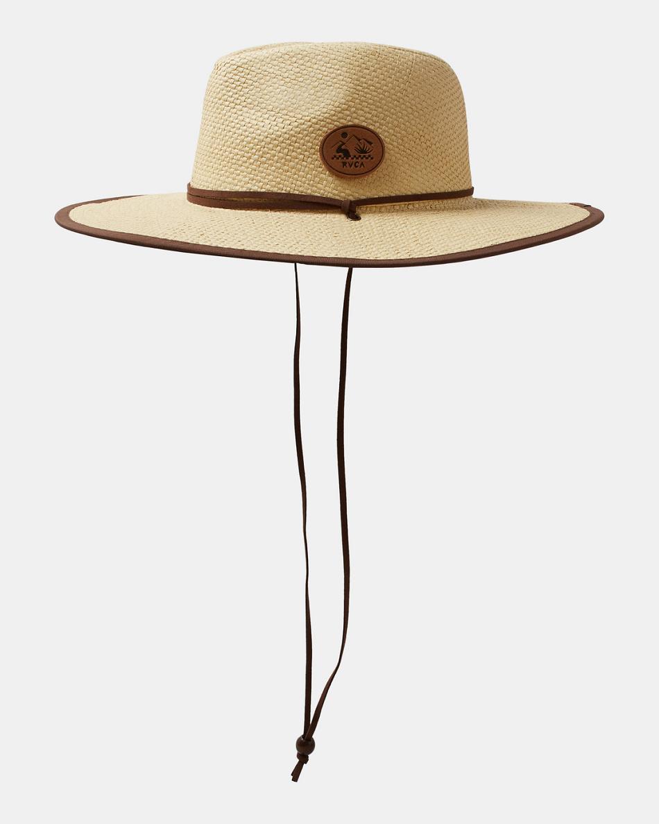 Sombreros Rvca Straw Hombre Marrones Claro | COXMI52948