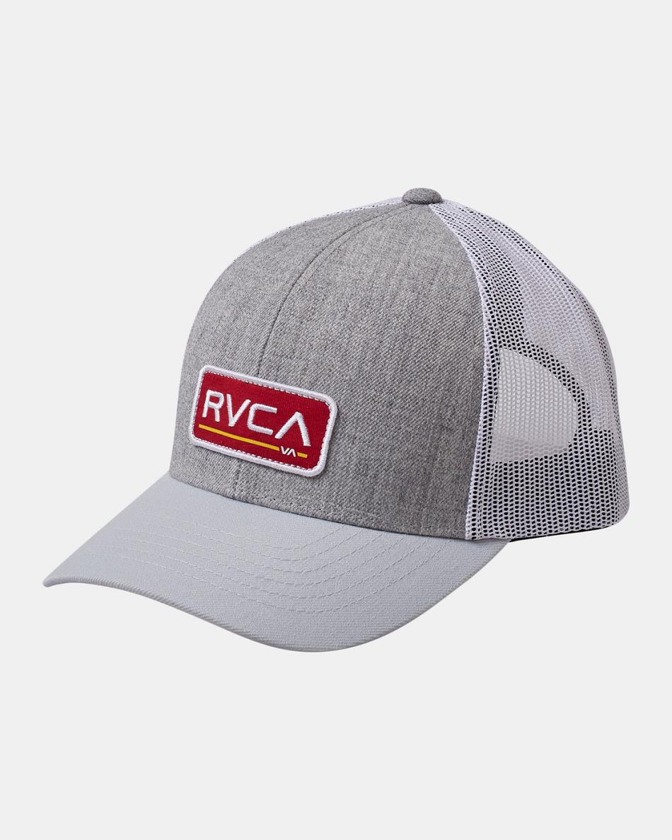 Sombreros Rvca Ticket Trucker III Hombre Heather Grey/White | COJVR18699