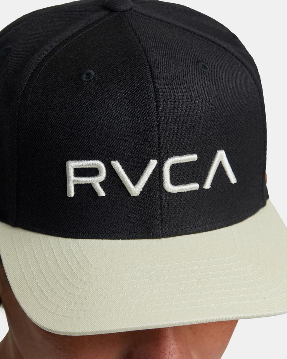 Sombreros Rvca Twill Snapback II Hombre Black/White | UCOTG31468