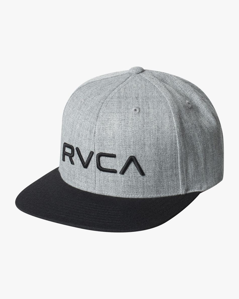 Sombreros Rvca Twill Snapback II Niño Heather Grey/Black | MCOHR28549