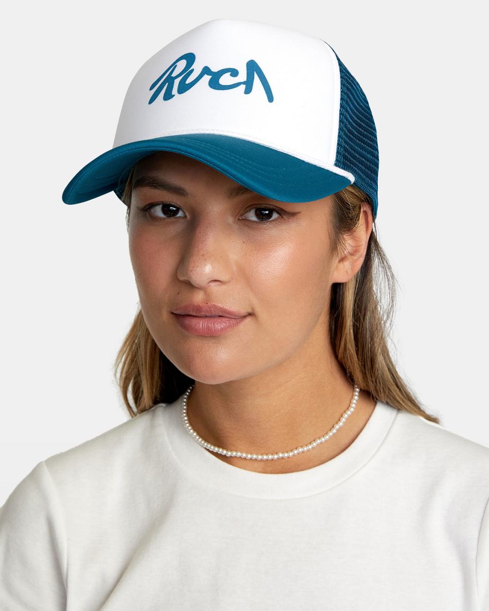 Sombreros Rvca Unphased Trucker Mujer Azules | CODYB93216