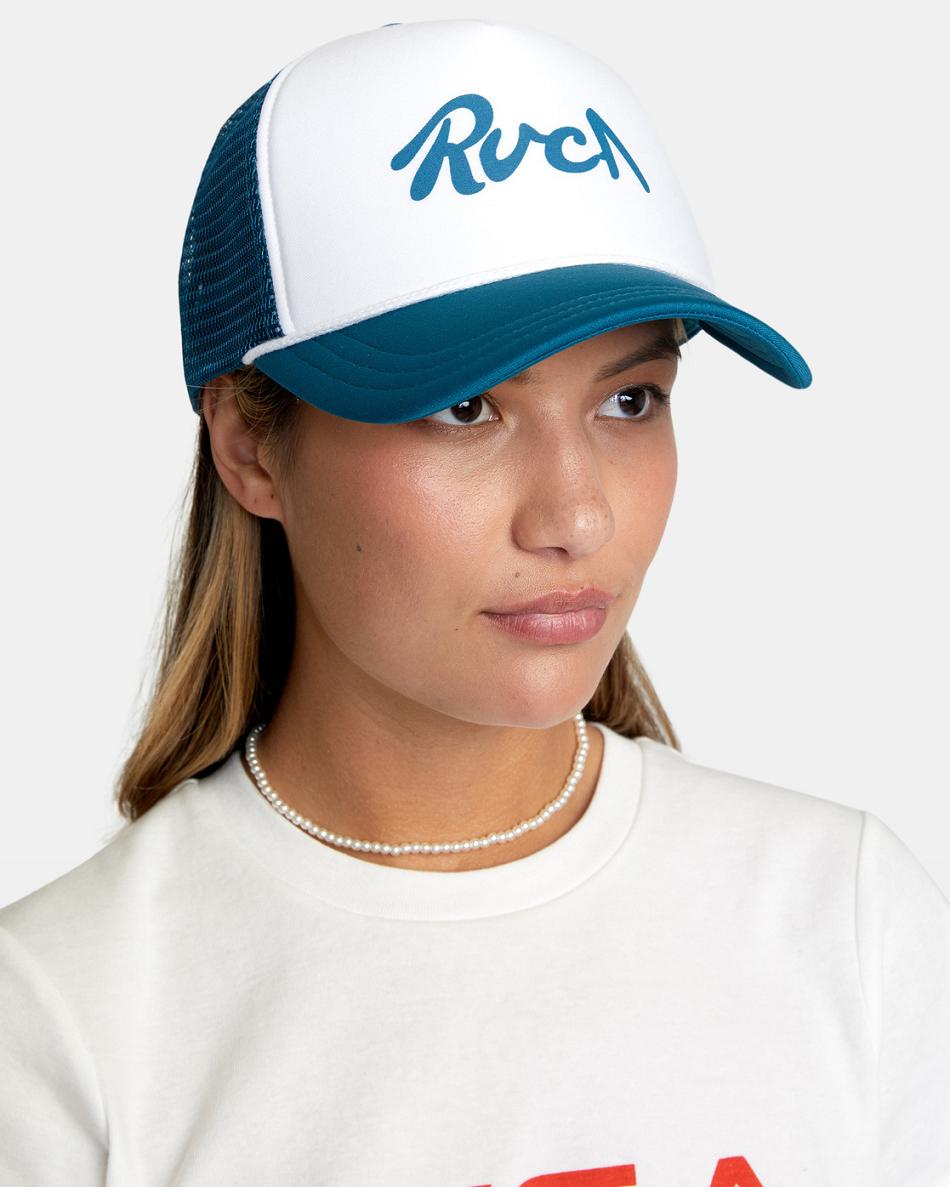 Sombreros Rvca Unphased Trucker Mujer Azules | CODYB93216