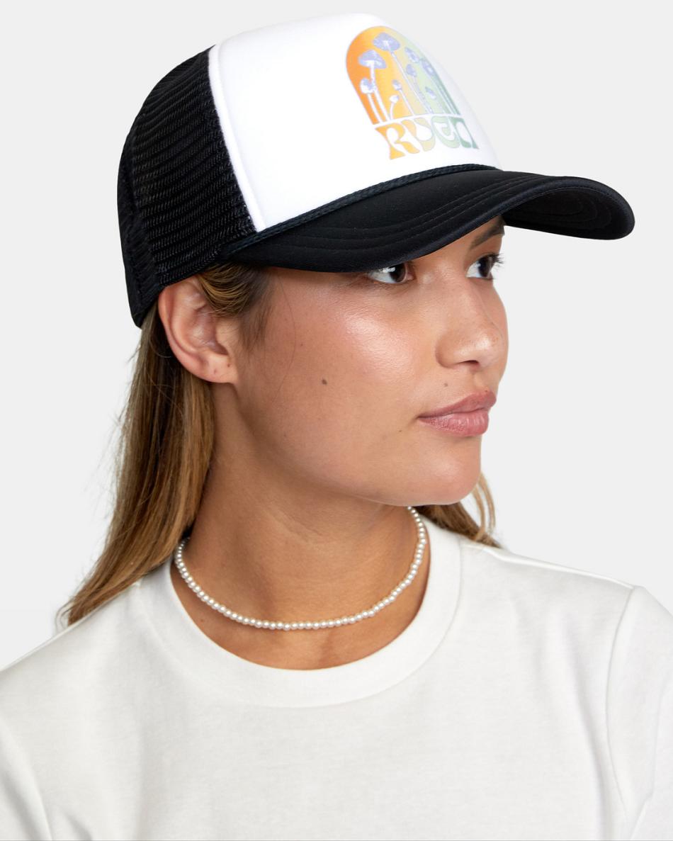 Sombreros Rvca Unphased Trucker Mujer Negras | COEAH38163