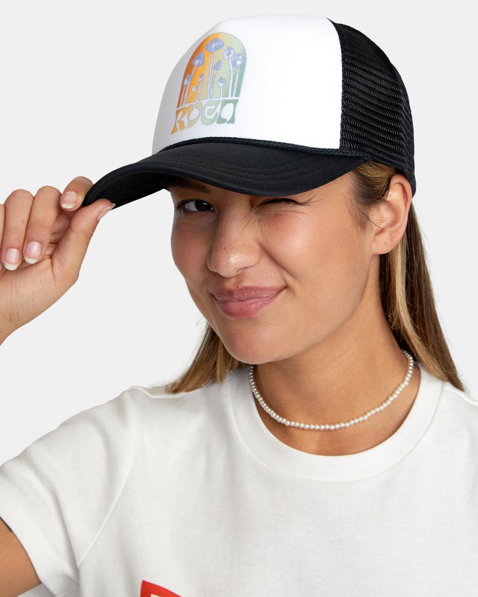 Sombreros Rvca Unphased Trucker Mujer Negras | COEAH38163