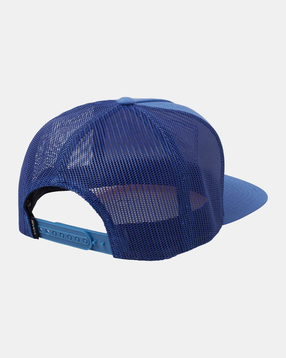 Sombreros Rvca VA All The Way Trucker Hombre Azules | DCOKV50004