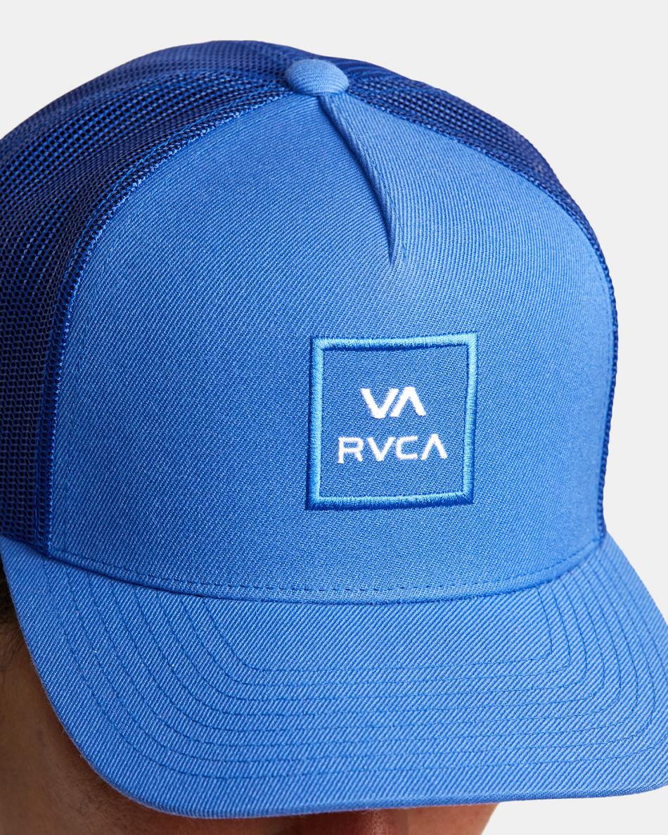 Sombreros Rvca VA All The Way Trucker Hombre Azules | DCOKV50004