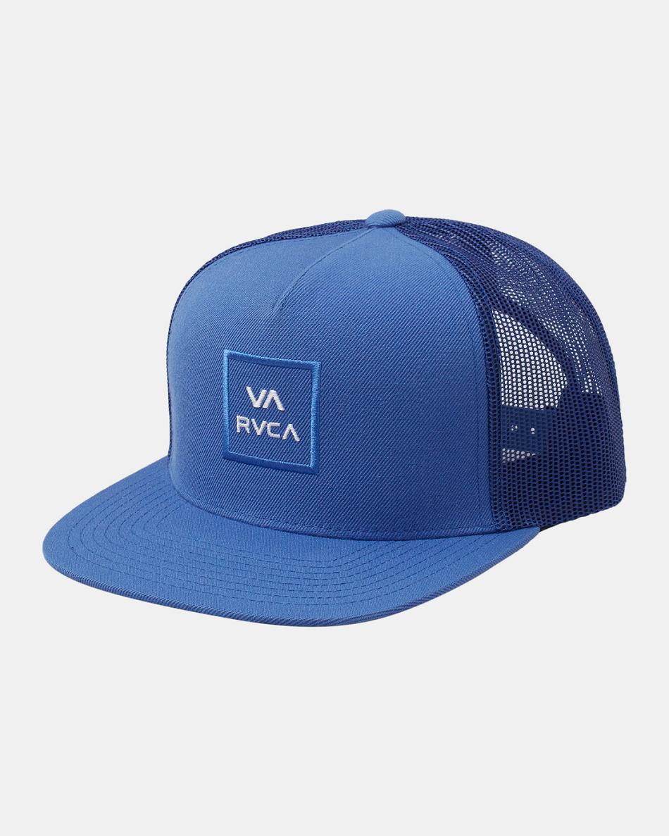 Sombreros Rvca VA All The Way Trucker Hombre Azules | DCOKV50004