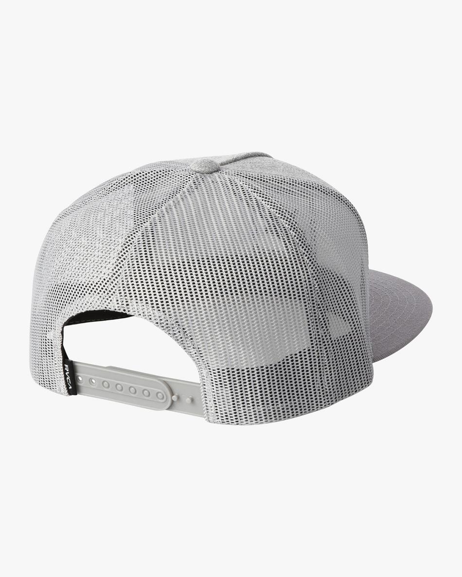 Sombreros Rvca VA All The Way Trucker Hombre Heather Grey/Black | DCOVO38502