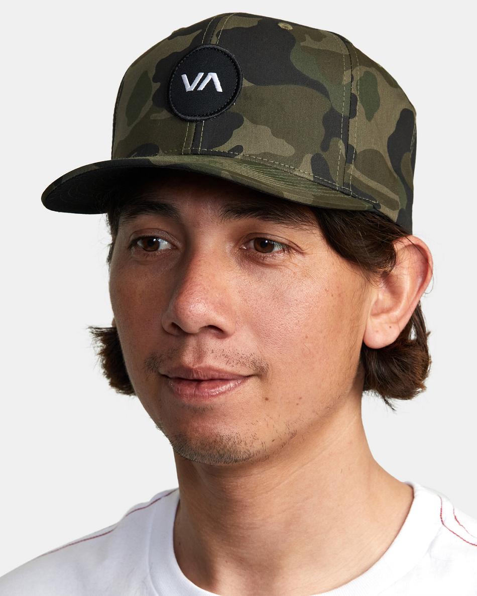 Sombreros Rvca VA Patch Snapback Hombre Camuflaje | ZCONQ93651