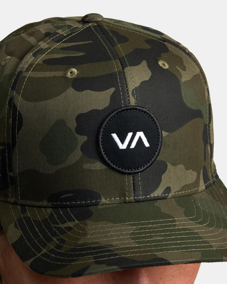 Sombreros Rvca VA Patch Snapback Hombre Camuflaje | ZCONQ93651