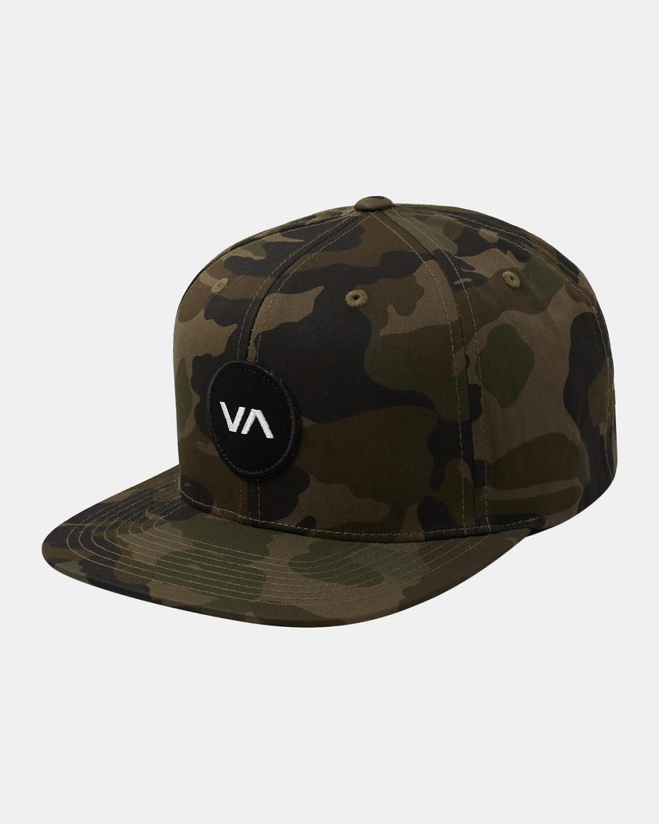 Sombreros Rvca VA Patch Snapback Hombre Camuflaje | ZCONQ93651