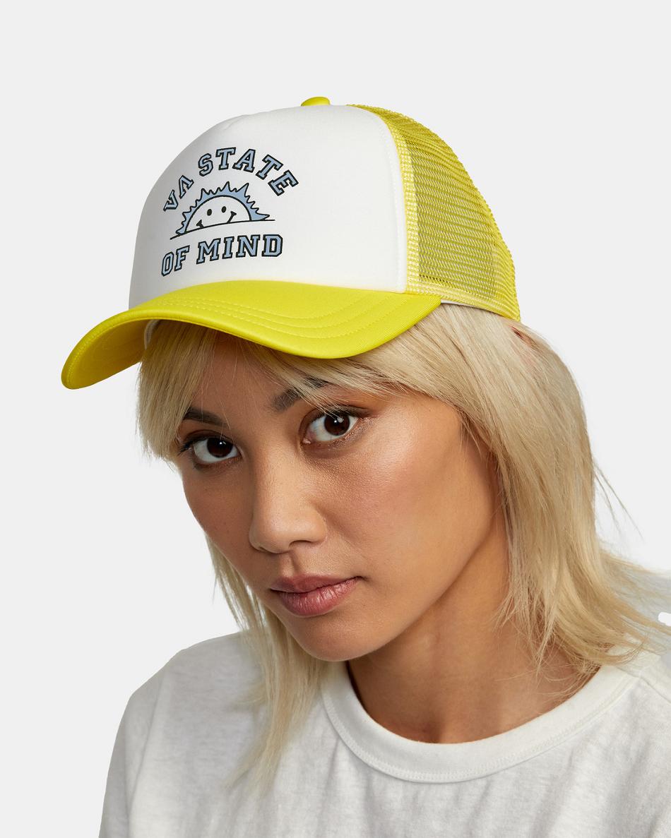 Sombreros Rvca Va State Foamy Trucker Mujer Blancas | ZCOMJ36428