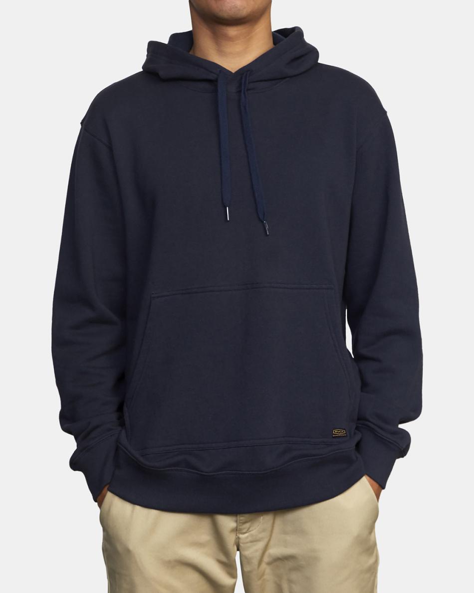 Sudadera Con Capucha Rvca Americana Pullover Hombre Azul Marino | COIIZ60551