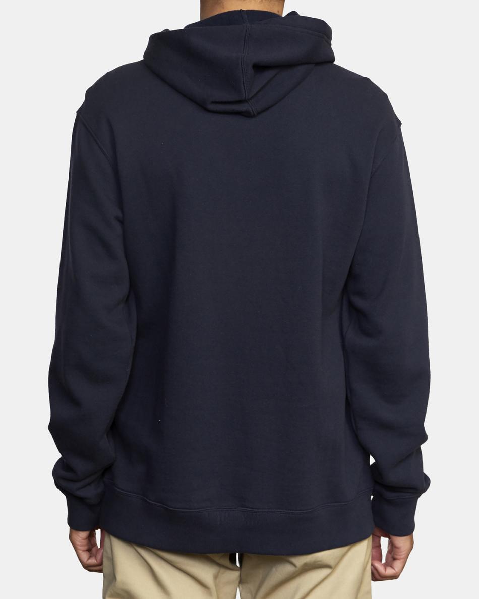 Sudadera Con Capucha Rvca Americana Pullover Hombre Azul Marino | COIIZ60551