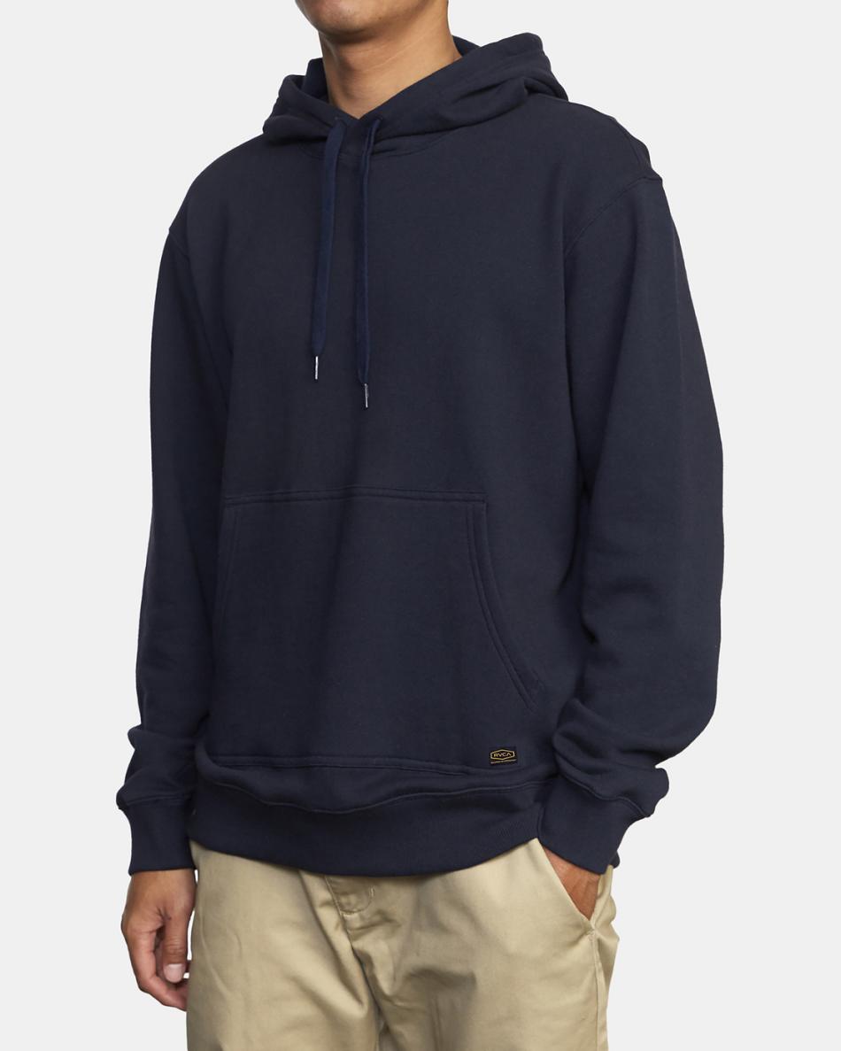 Sudadera Con Capucha Rvca Americana Pullover Hombre Azul Marino | COIIZ60551