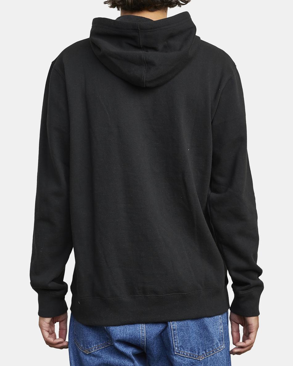 Sudadera Con Capucha Rvca Americana Pullover Hombre Negras | GCOUC78951