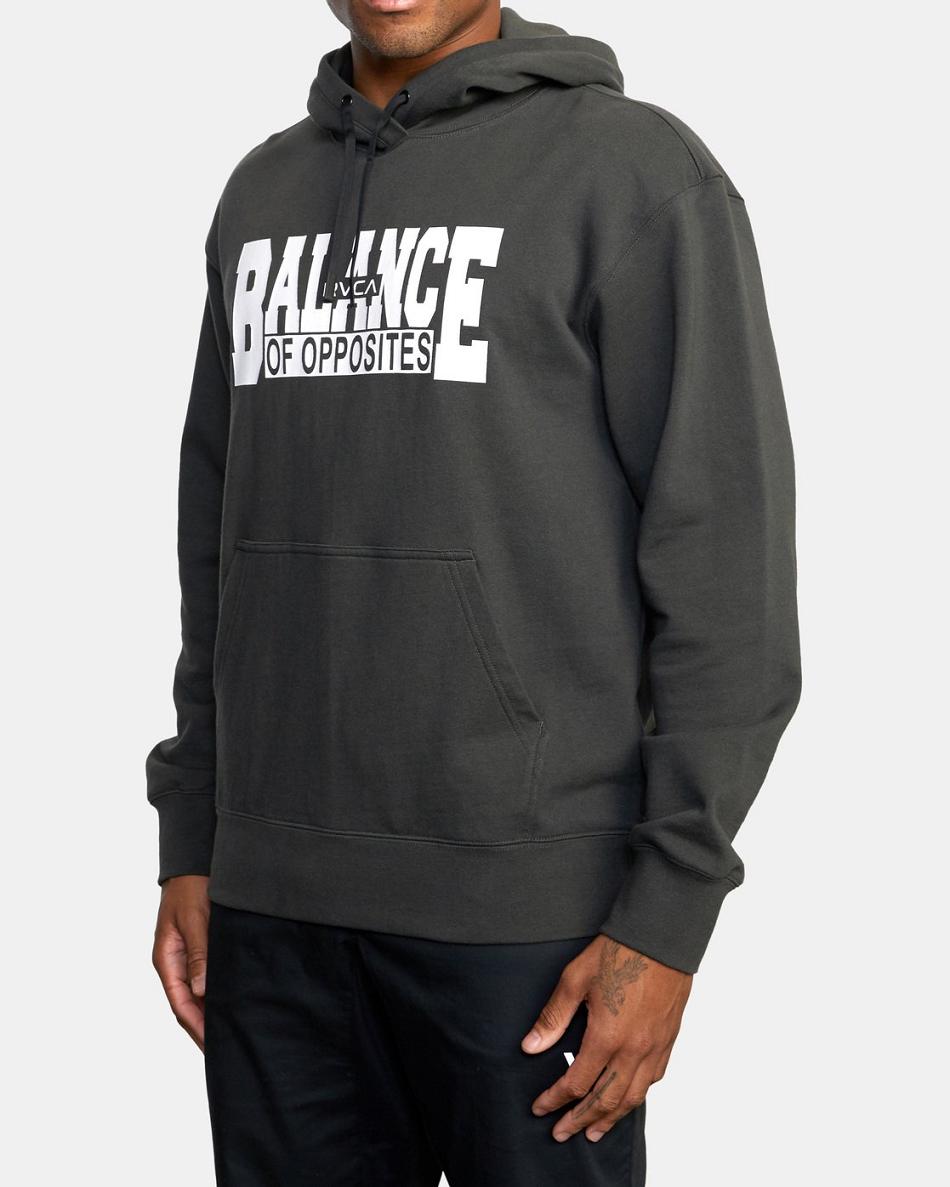 Sudadera Con Capucha Rvca Balance Block Hombre Negras | ACOWC64276