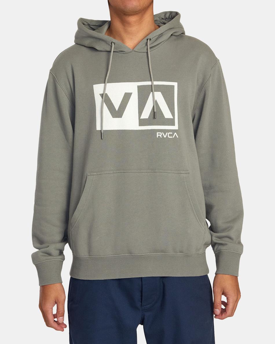 Sudadera Con Capucha Rvca Balance Box Pullover Hombre Aloe | FCOUI22952