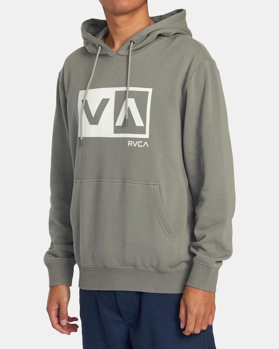 Sudadera Con Capucha Rvca Balance Box Pullover Hombre Aloe | FCOUI22952