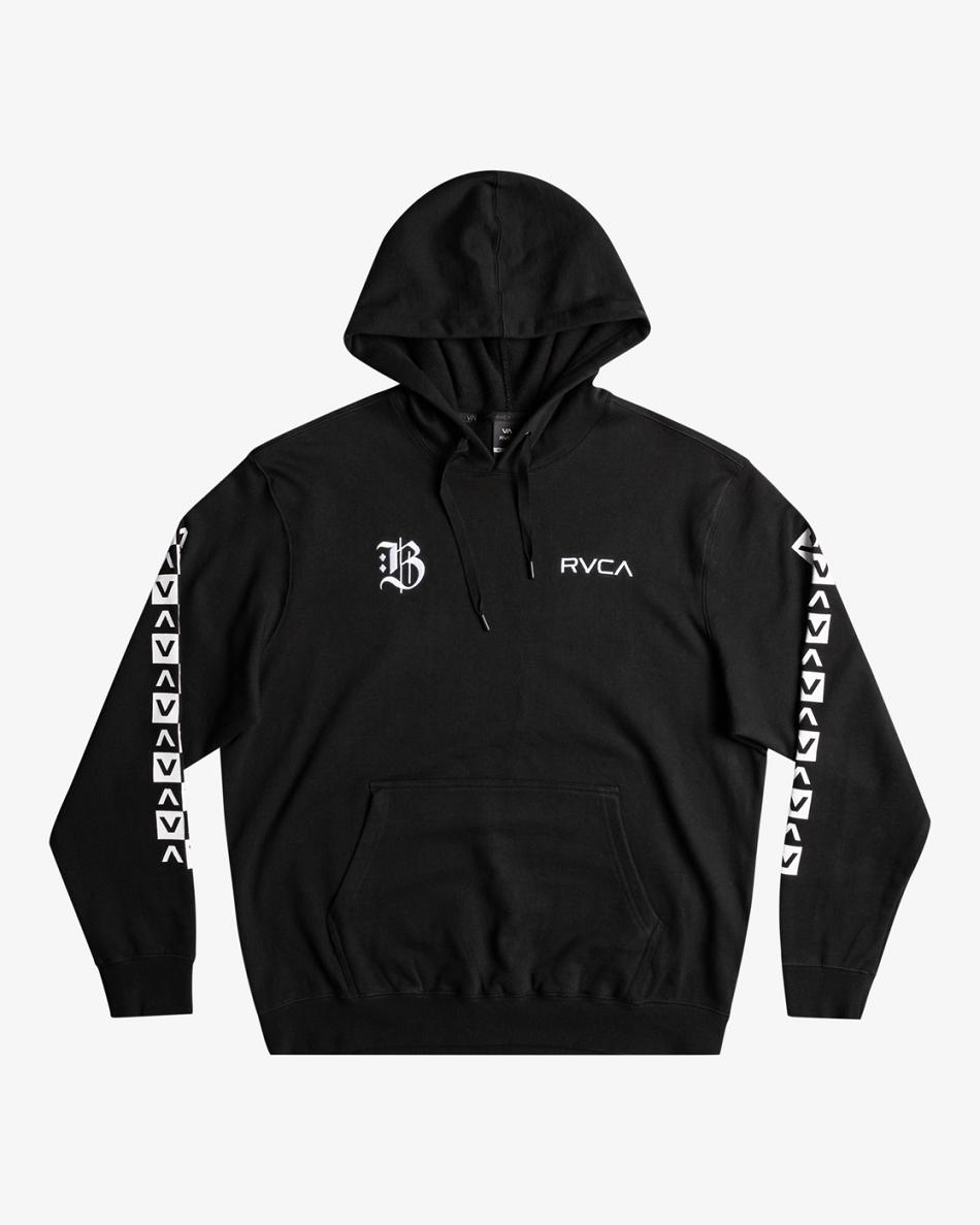 Sudadera Con Capucha Rvca Barron Mamiya Hombre Negras | CONZX19304