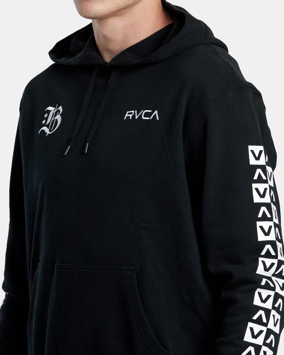 Sudadera Con Capucha Rvca Barron Mamiya Hombre Negras | CONZX19304