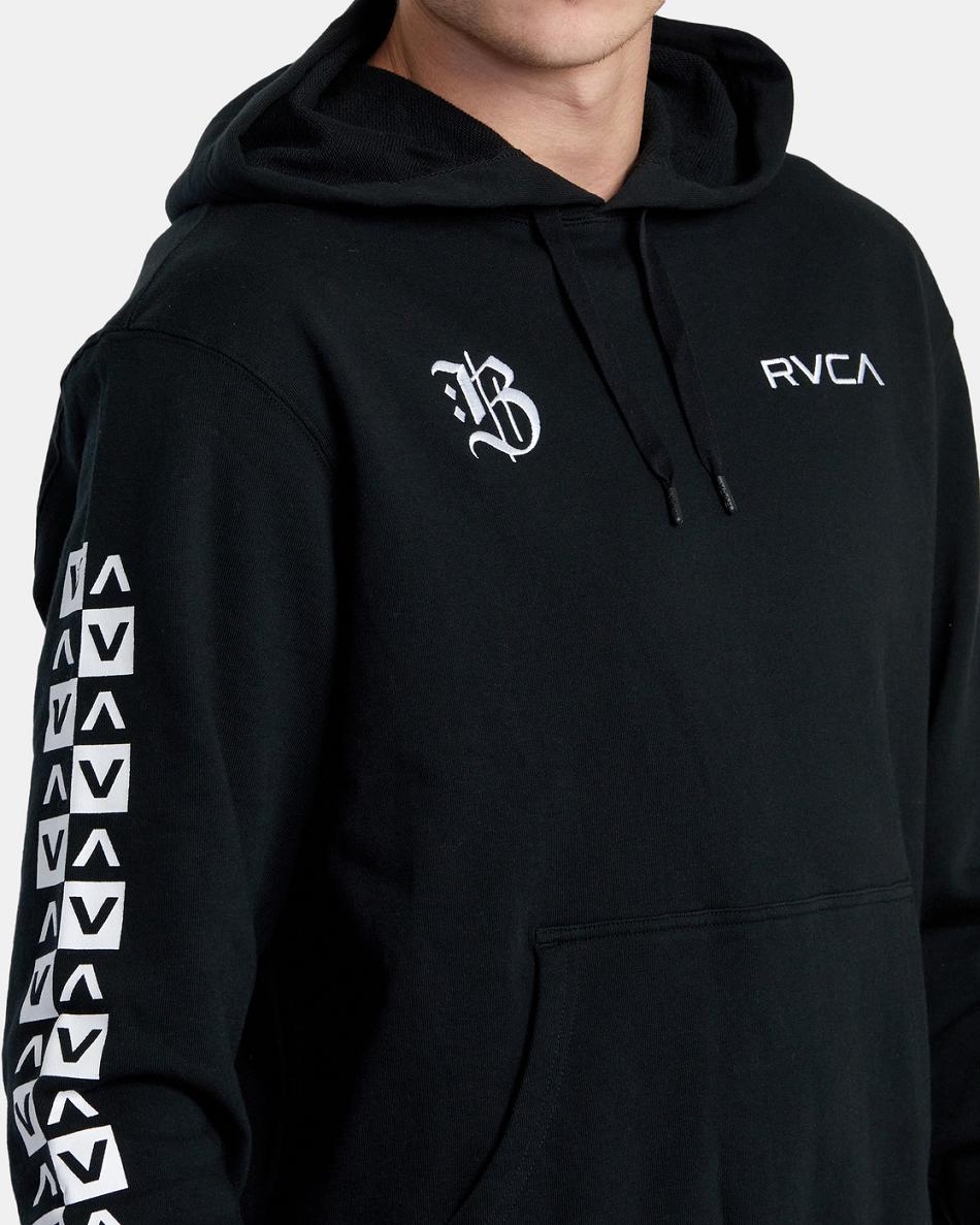 Sudadera Con Capucha Rvca Barron Mamiya Hombre Negras | CONZX19304