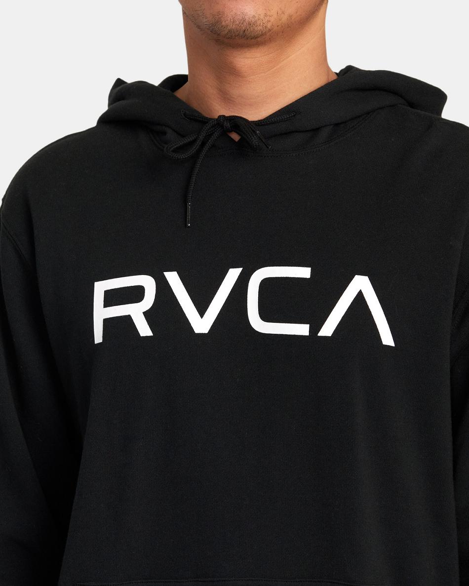 Sudadera Con Capucha Rvca Big RVCA Pullover Hombre Negras | ACODF81376