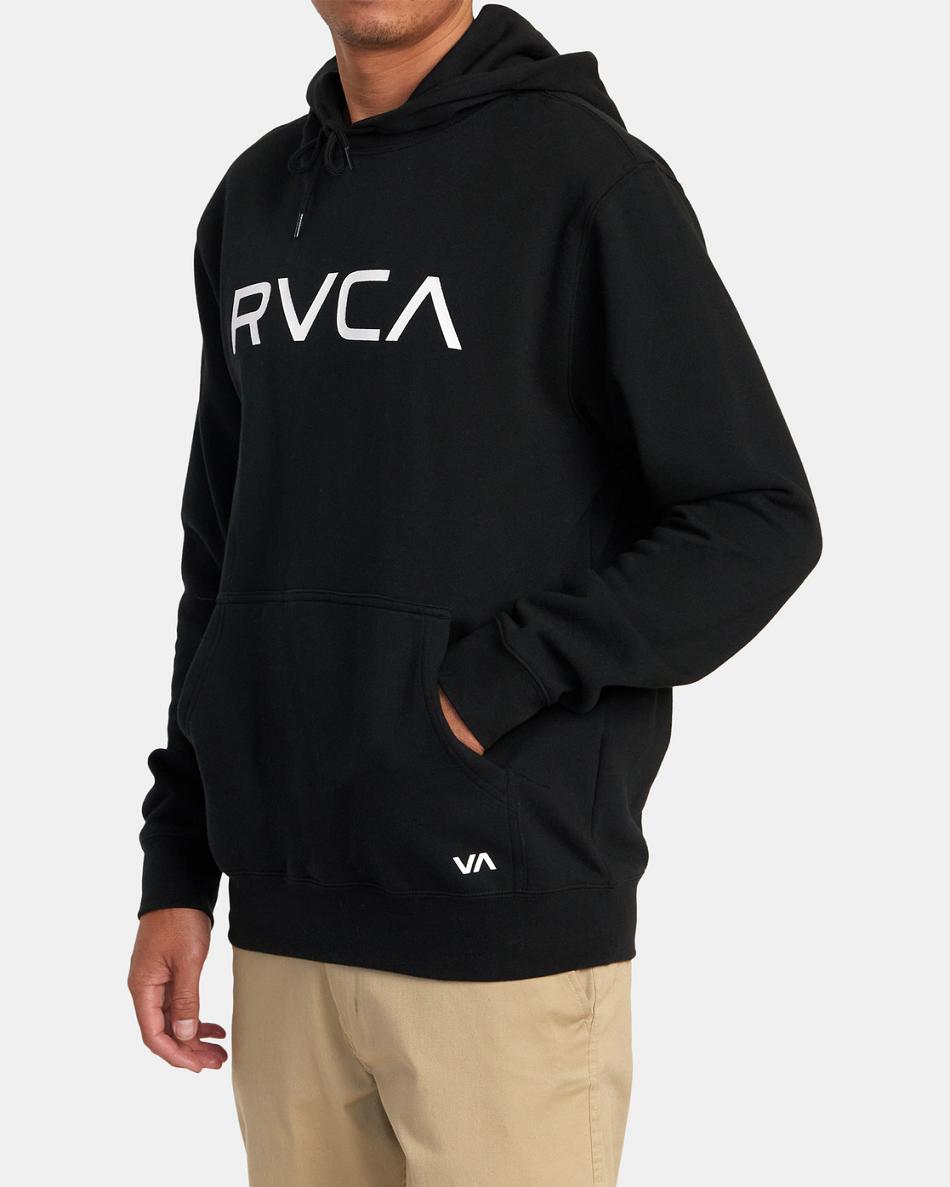 Sudadera Con Capucha Rvca Big RVCA Pullover Hombre Negras | ACODF81376