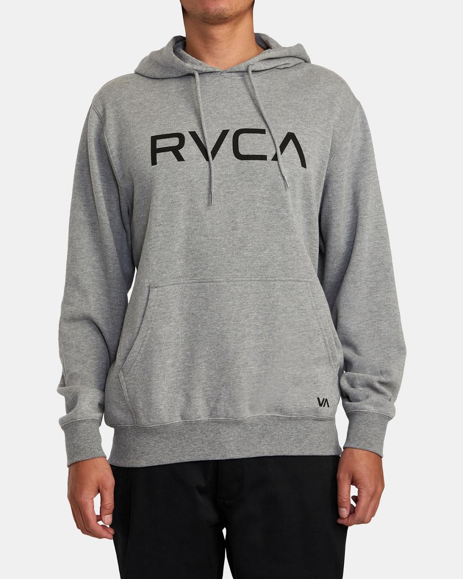 Sudadera Con Capucha Rvca Big RVCA Pullover Hombre Athletic Heather | COICD82302