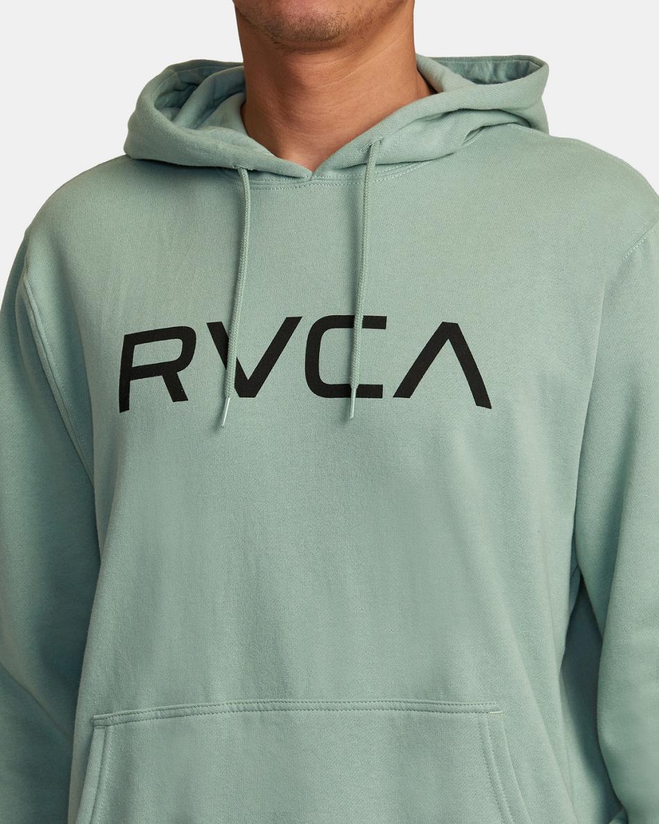 Sudadera Con Capucha Rvca Big RVCA Pullover Hombre Verde | GCOEC68442