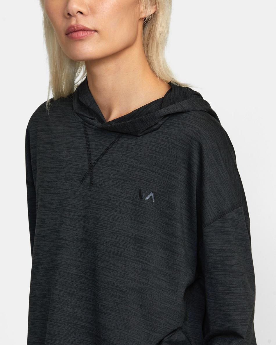 Sudadera Con Capucha Rvca C-Able Cropped Workout Mujer Negras | COCIF76550