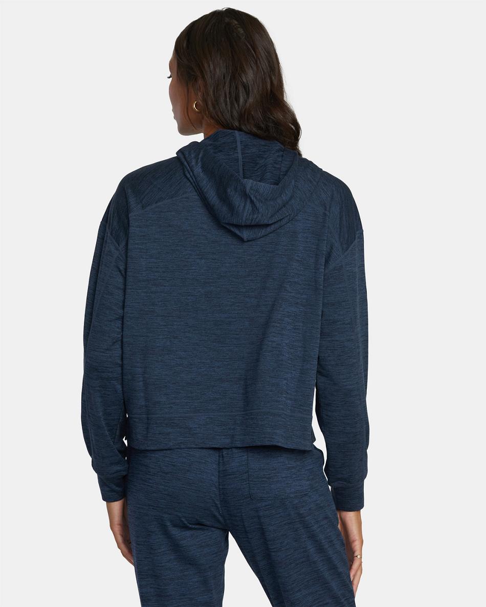 Sudadera Con Capucha Rvca C-Able Cropped Workout Mujer Midnight | COZDE89749