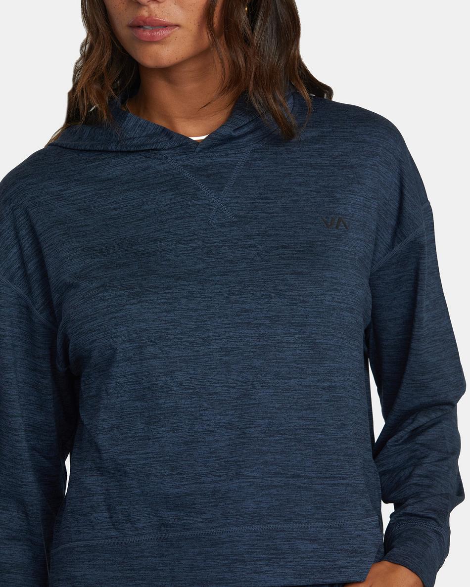 Sudadera Con Capucha Rvca C-Able Cropped Workout Mujer Midnight | COZDE89749