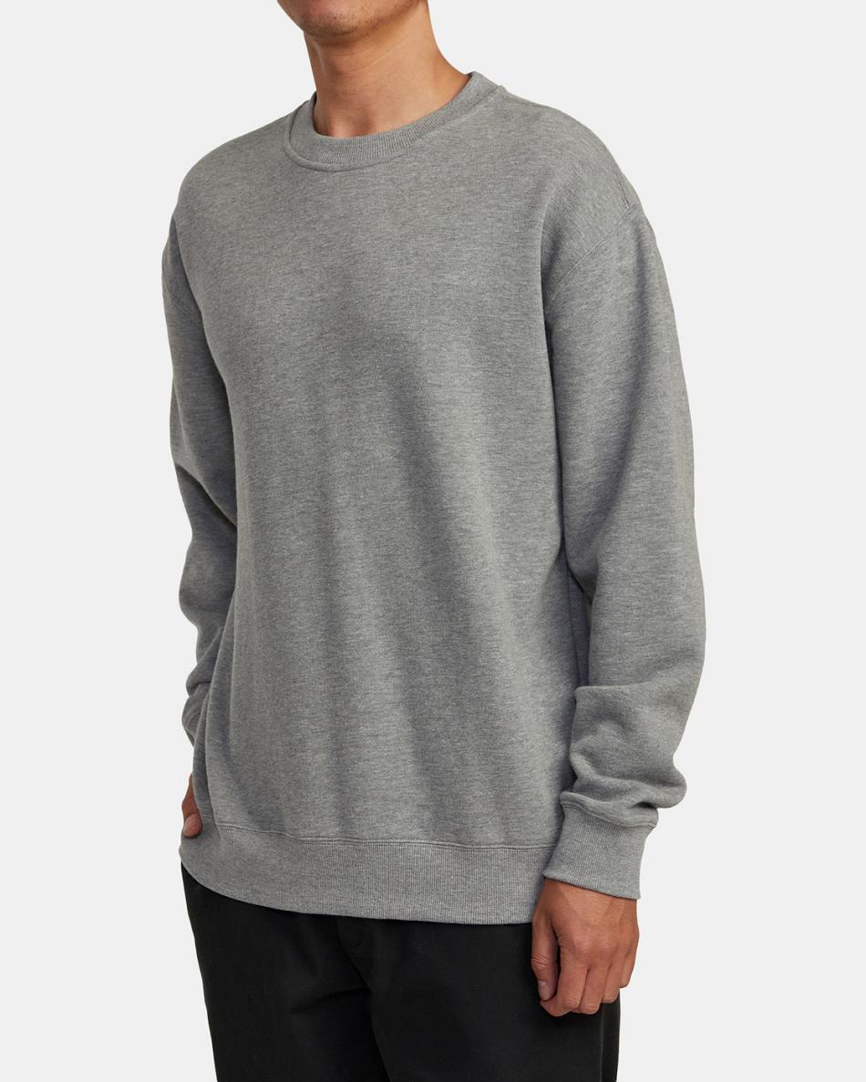 Sudadera Con Capucha Rvca Day Shift Crewneck Hombre Athletic Heather | ACOWC67943