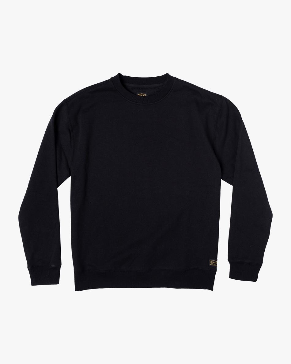 Sudadera Con Capucha Rvca Day Shift Crewneck Hombre Negras | ECOHC62905