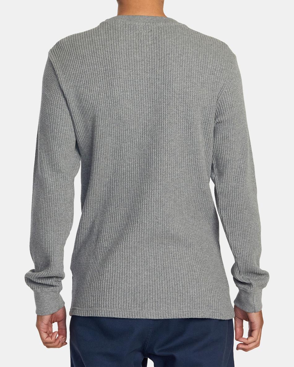 Sudadera Con Capucha Rvca Day Shift Long Sleeve Thermal Hombre Gris | GCOUC18393