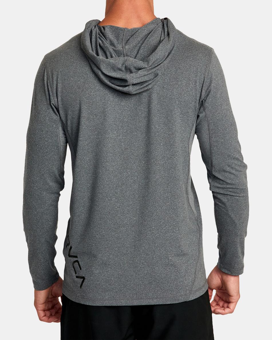 Sudadera Con Capucha Rvca Deporte Vent Technical Encapuchado Hombre Charcoal Heather | QCOUV24904