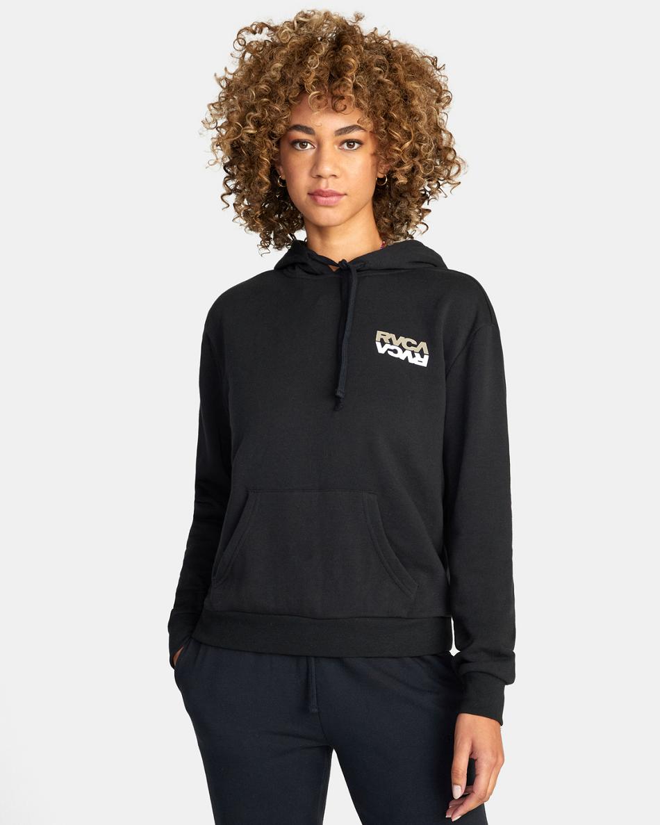 Sudadera Con Capucha Rvca Eddy Mujer Negras | QCOUV74722