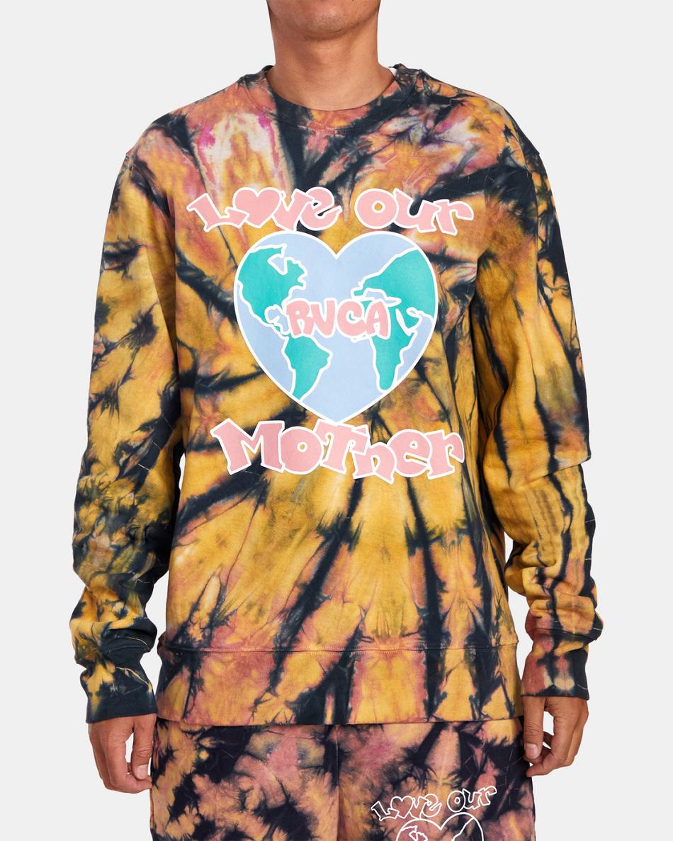 Sudadera Con Capucha Rvca Freaktopia Love Your Mother Mujer Tie Dye | COJKU66064