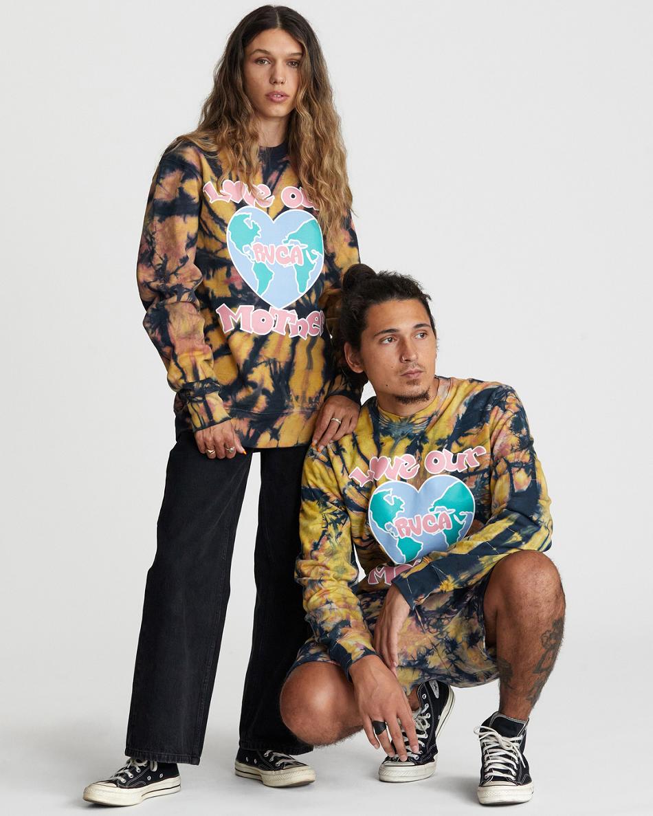 Sudadera Con Capucha Rvca Freaktopia Love Your Mother Mujer Tie Dye | COJKU66064