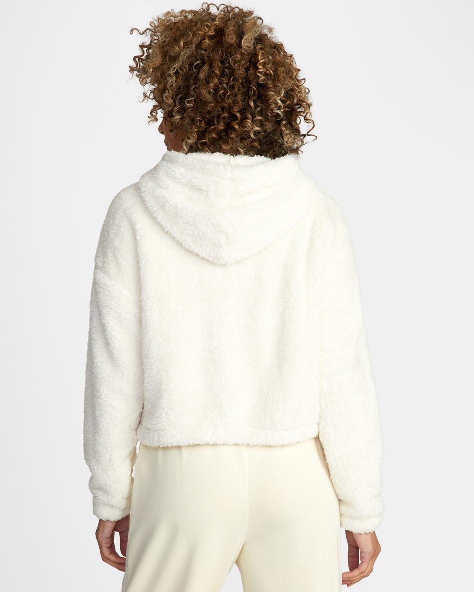 Sudadera Con Capucha Rvca Fuzzy Zip-Up Fleece Mujer Cloud | PCOQX20916